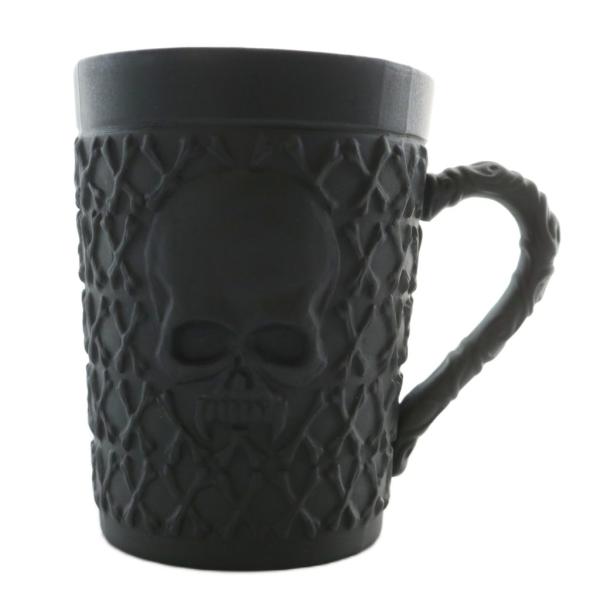 ロエン Roen マグカップ コーヒーカップ 食器 髑髏 スカル 総柄 ロゴ 黒 ブラック /XZ ...