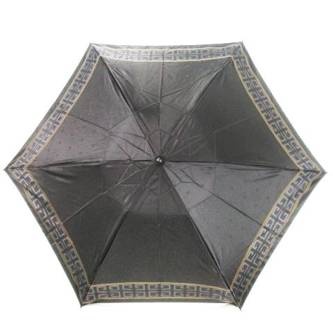 ジバンシィ GIVENCHY 雨傘 折り畳み傘 ロゴ 4G ライン 総柄 黒 ブラック /MN1 ■...