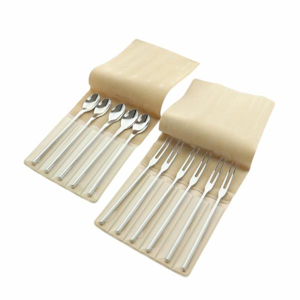 ミキモト MIKIMOTO デザートフォーク スプーン 10本 セット 食器 カトラリー ロゴ シル...