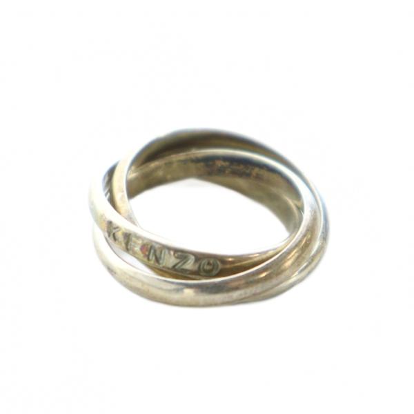 ケンゾー KENZO 指輪 リング アクセサリー 3連 Silver925 ロゴ 14号 シルバー色...