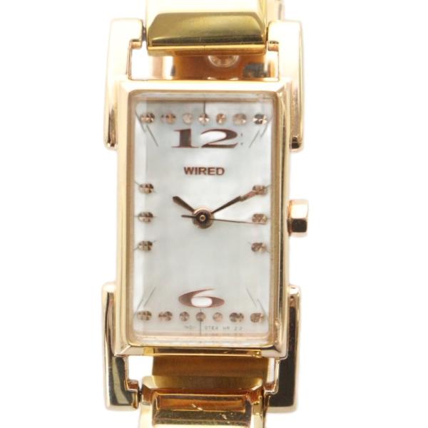 セイコー SEIKO ワイアード WIRED 腕時計 ウォッチ クォーツ ロゴ スクエア シェル文字...