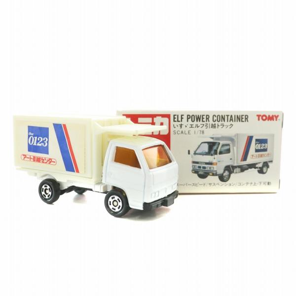 トミー TOMY 32 いすゞ エルフ引越トラック 1/78 トミカ ミニカー 赤箱 白 ホワイト ...