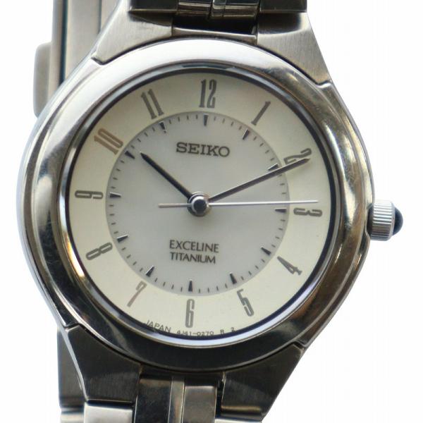 セイコー SEIKO エクセリーヌ EXCELINE 腕時計 ウォッチ クォーツ ロゴ シルバー色 ...