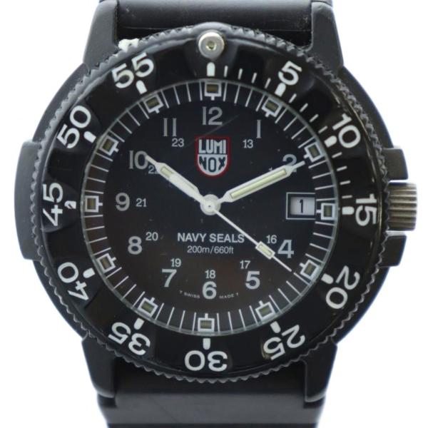 ルミノックス LUMINOX NAVY SEALS 腕時計 ウォッチ クォーツ 黒文字盤 ロゴ デイ...