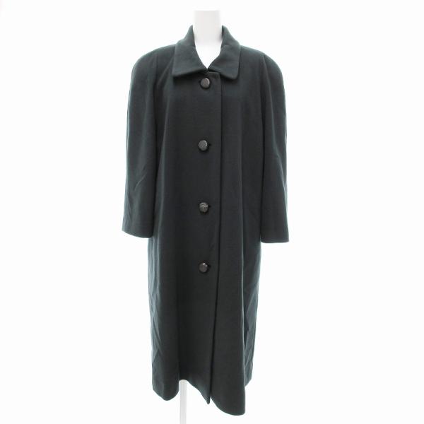 ノーブランド ヴィンテージ ステンカラーコート ロング カシミヤ 9AR グレー /JS ■GY18...