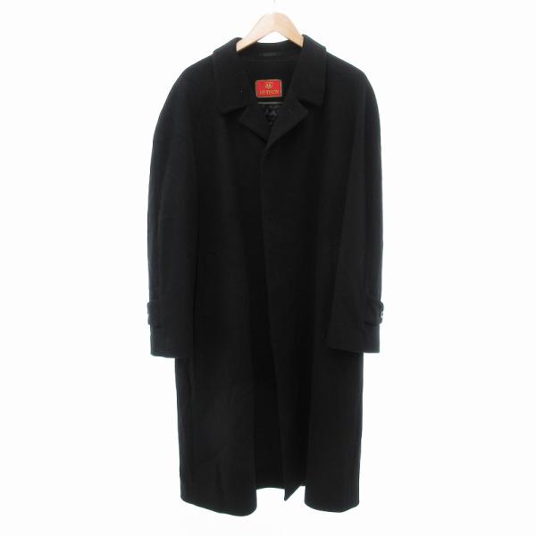 パイソン PYTHON チェスターコート ロング丈 カシミヤ LL 黒 ブラック /JS ■GY18...