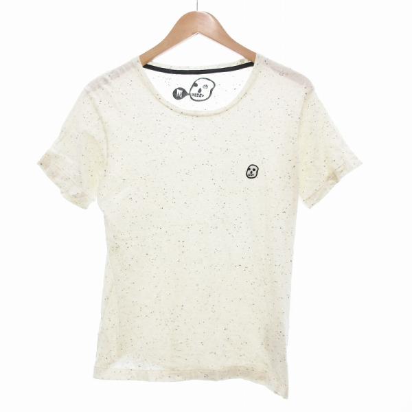 ポールスミスジーンズ Paul Smith JEANS Tシャツ 半袖 ロゴ刺繍 ネップ アイボリー...