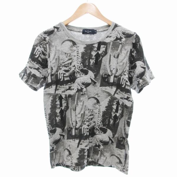 ポールスミスジーンズ Paul Smith JEANS Tシャツ 半袖 総柄 S グレー /JS ■...