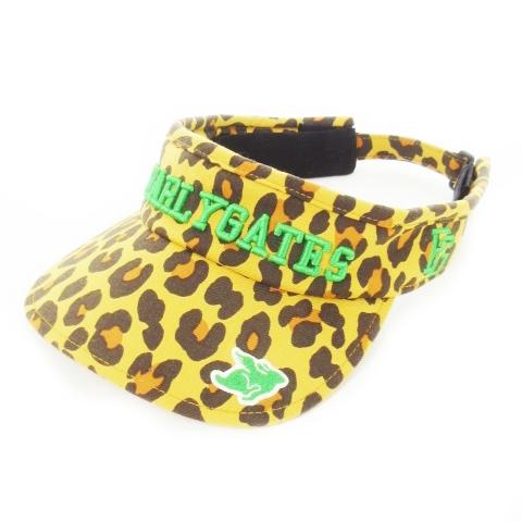 パーリーゲイツ PEARLY GATES サンバイザー レオパード ヒョウ柄 ロゴ刺繍 スポーツ ゴ...