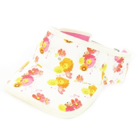 ラッセルノ Russeluno サンバイザー 花柄 総柄 スポーツ ゴルフ F 白 ホワイト /AO...