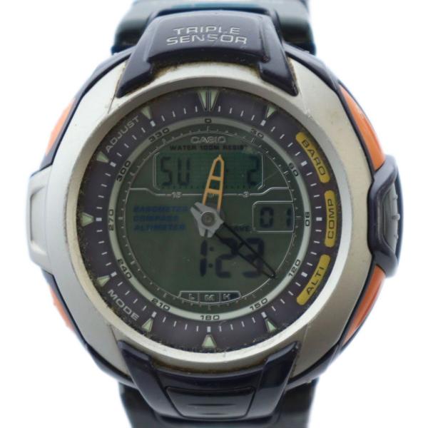 カシオ CASIO プロトレック PRO TREK 腕時計 ウォッチ ソーラー デジタル ロゴ カレ...