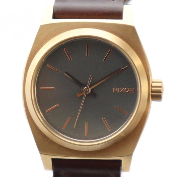 ニクソン NIXON 腕時計 ウォッチ クォーツ ロゴ レザーベルト ゴールド色 ■GY11 /MQ...