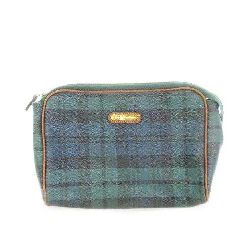 ポロ ラルフローレン クラッチバッグ セカンドバッグ ポーチ PVC レザー 革 ブラックウォッチ ...