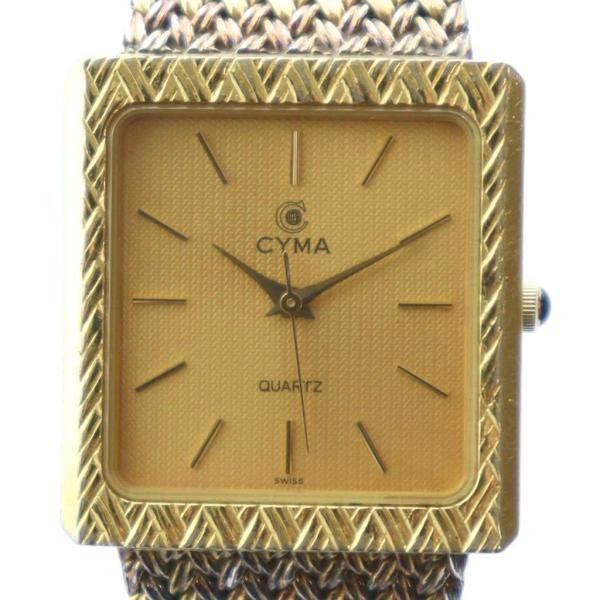 シーマ CYMA 624 腕時計 ウォッチ クォーツ スクエア ゴールドカラー 金色 ■GY18 /...