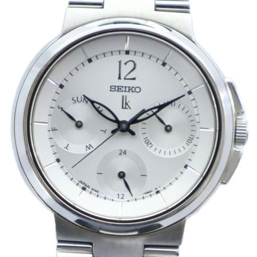 セイコー SEIKO LUKIA ルキア 腕時計 ウォッチ クォーツ クロノグラフ ラウンド シルバ...