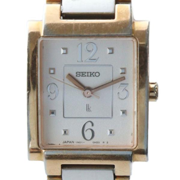 セイコー SEIKO lk LUKIA ルキア 腕時計 ウォッチ クォーツ ロゴ 白文字盤 スクエア...