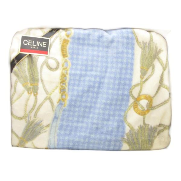 セリーヌ CELINE インテリア タオルケット 毛布 ロゴ ベージュ /JS ■GY17 レディー...