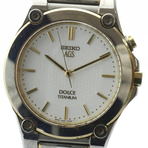 セイコー SEIKO ドルチェ dolce 腕時計 ウォッチ 自動巻き 白文字盤 ロゴ シルバー色 ...