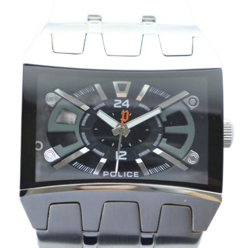 ポリス POLICE 腕時計 ウォッチ クォーツ ロゴ スクエア シルバー色 13420J /MQ ...