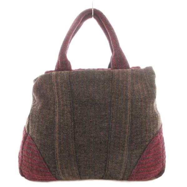 サザビー SAZABY ハンドバッグ トート スエード切替 ウール マルチカラー /GV ■GY18...