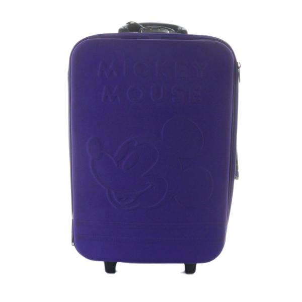 ディズニー Disney スーツケース キャリーバッグ 2輪 旅行カバン ロゴ ミッキーマウス 紫 ...