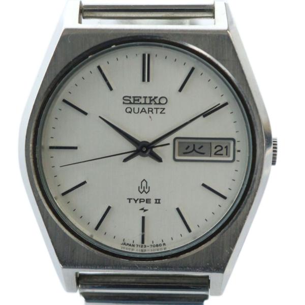 セイコー SEIKO 7123-7080 TYPEIIタイプ2 腕時計 ウォッチ クォーツ 白文字盤...