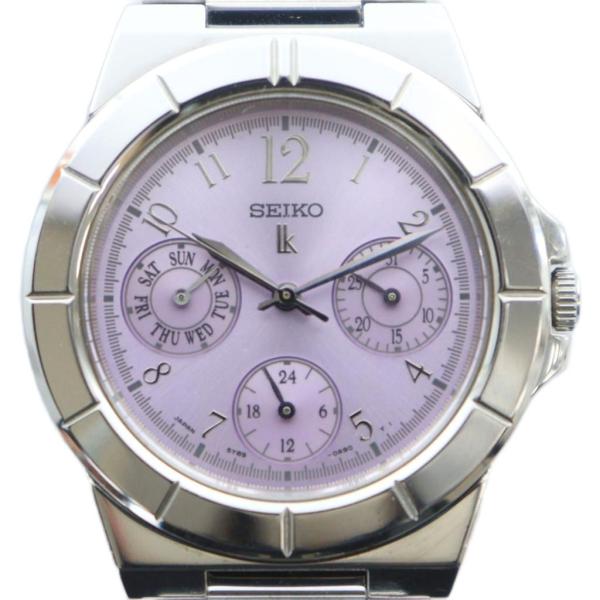 セイコー SEIKO 5Y89-0B30 lk ルキア 腕時計 ウォッチ クォーツ ロゴ クロノグラ...