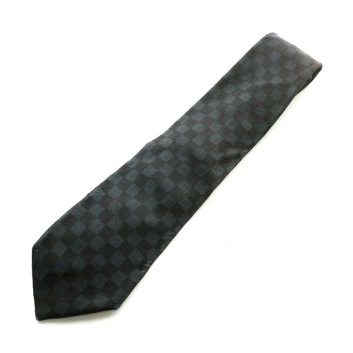 ルイヴィトン LOUIS VUITTON ネクタイ ダミエ レギュラータイ シルク 絹 チェック柄 ...