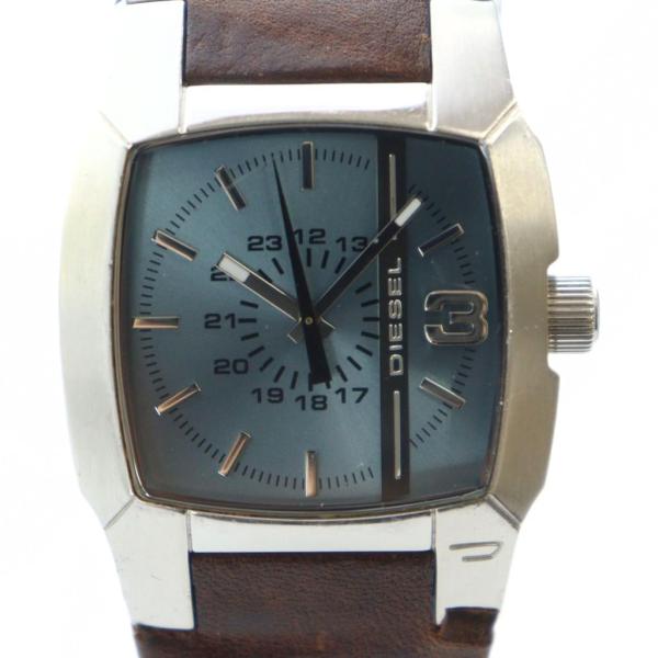 ディーゼル DIESEL DZ-1123 腕時計 ウォッチ クォーツ 青文字盤 ロゴ レザーベルト ...