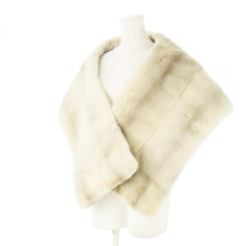 ノーブランド ファーショール ファーストール 和装 サファイアミンクファー 毛皮 グレー /CK13...