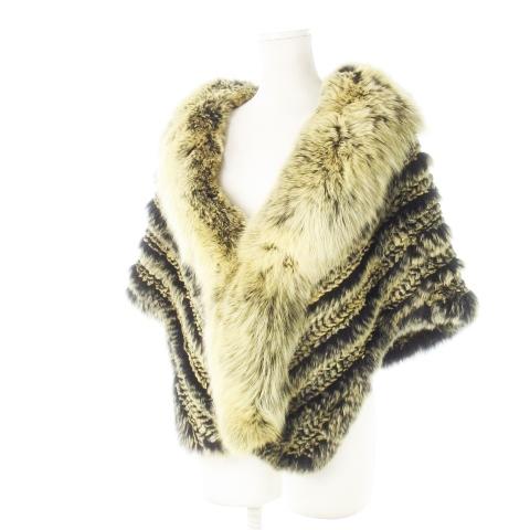 ノーブランド ファーショール ファーストール 襟巻き 和装 ラビットファー フォックスファー 毛皮 ...