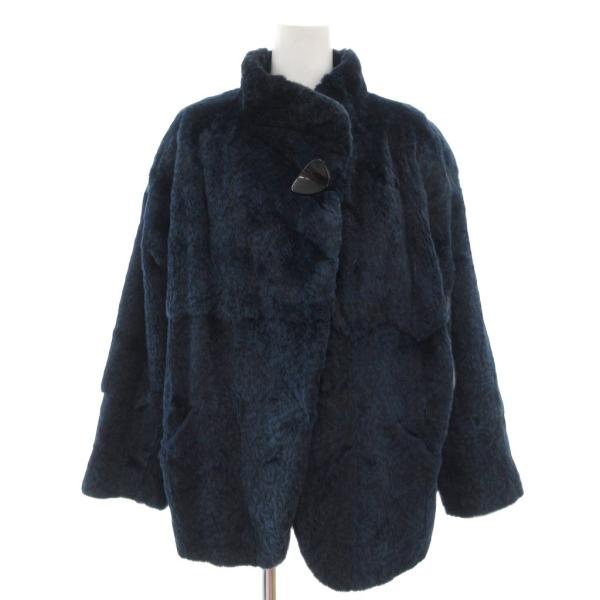 エンバ EMBA  ファーコート 毛皮 シェアードミンク ショート丈 紺 ネイビー /AE ■GY1...