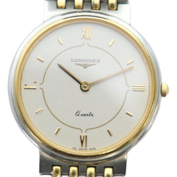 ロンジン LONGINES ジャンク品 腕時計 ウォッチ クォーツ ロゴ シルバー色 ゴールド色 ■...