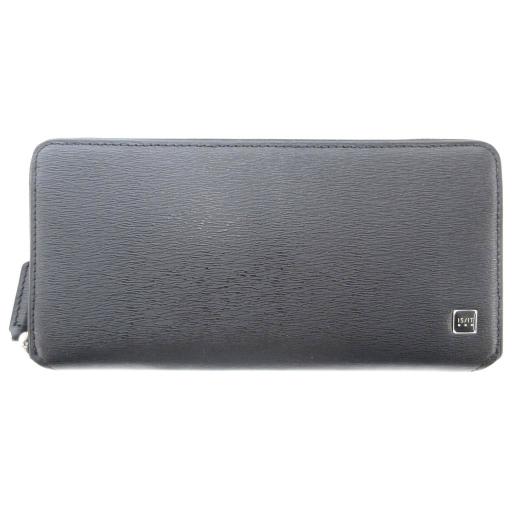 イズイット IS/IT 美品 ポリマー 長財布 ロングウォレット エンボス レザー エポブローチ 黒...