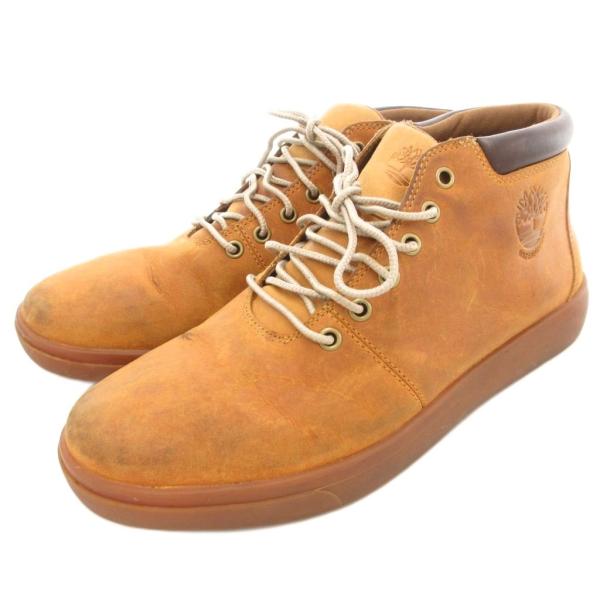 ティンバーランド Timberland チャッカブーツ シューズ ロゴ スエード 28cm 茶 ブラ...
