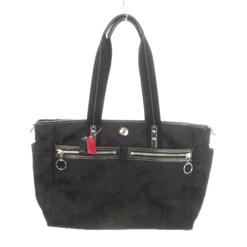 コーチ COACH マザーズバッグ トートバッグ ショルダーバッグ キャンバス レザー シグネチャー...