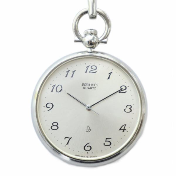 セイコー SEIKO 2621-0470 懐中時計 ウォッチ クォーツ ロゴ シルバー色 ■GY11...