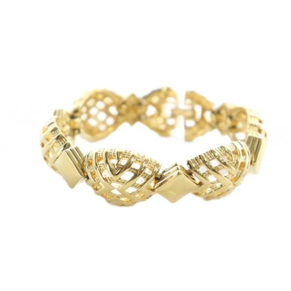 ニナリッチ NINA RICCI バングル アクセサリー ロゴ ブレスレット ゴールド色 ■GY11...