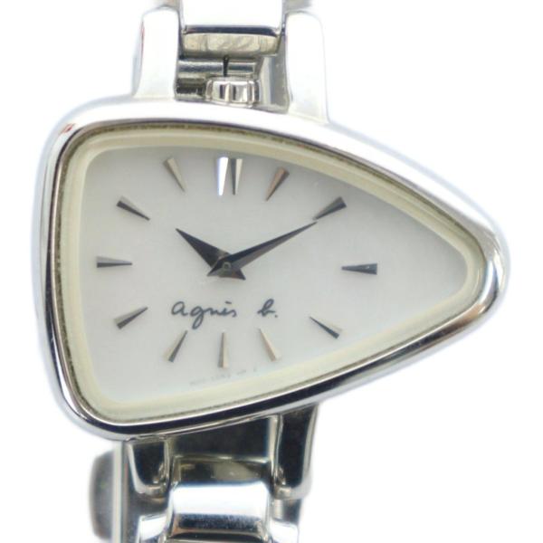 アニエスベー agnes b. 1n00-0KF0 腕時計 ウォッチ クォーツ 三角形 ロゴ シェル...