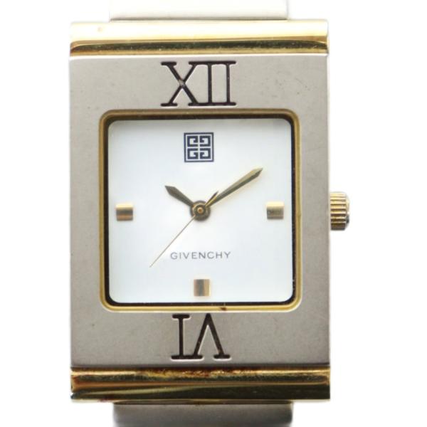 ジバンシィ GIVENCHY SM-110 VXIII 腕時計 ウォッチ クォーツ スクエア 白文字...