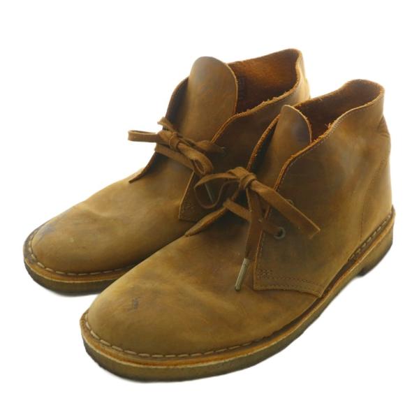 クラークス clarks デザートブーツ チャッカブーツ レザー レースアップ US9 27cm 茶...