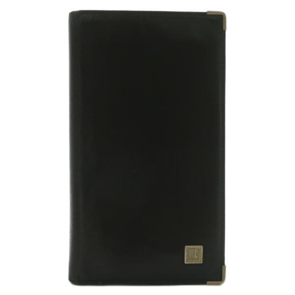 ダンヒル dunhill 長財布 お札入れ 二つ折り レザー ロゴ 黒 ブラック /XZ ■GY18...