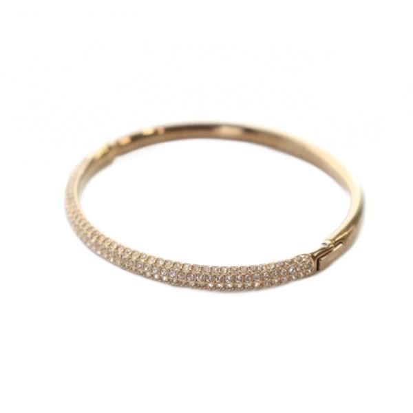 スワロフスキー SWAROVSKI バングル ブレスレット アクセサリー ラインストーン ゴールド色...