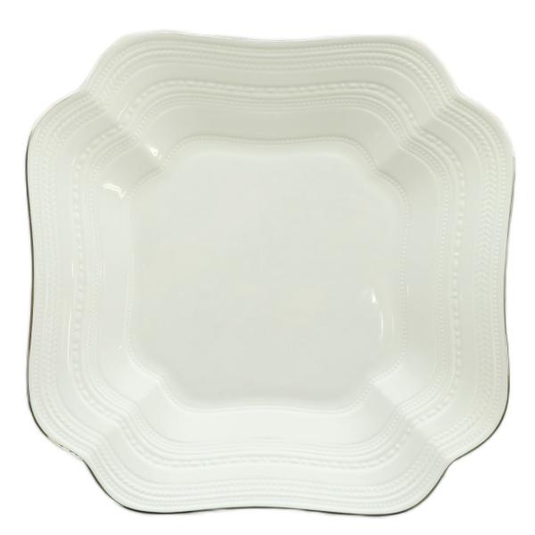 ウェッジウッド WEDGWOOD 四角皿 プレート 食器 総柄 白 ホワイト /XZ ■GY11 そ...