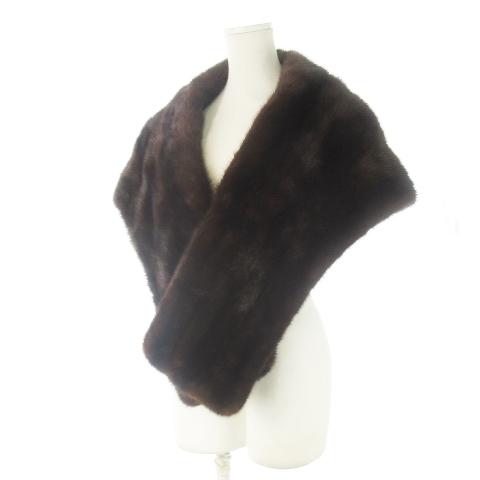 palody ファーショール ファーマフラー ファーティペット ミンク 毛皮 和装 茶 ブラウン /...