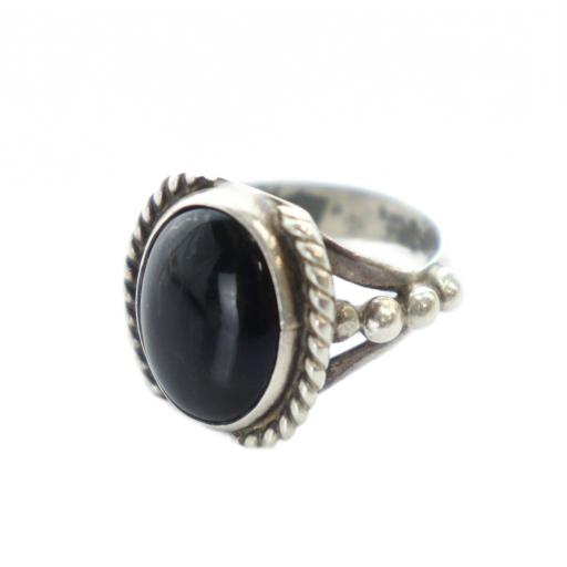 ナバホ族 Navajo T.BENALLY リング 指輪 ブラックオニキス インディアン ジュエリー...