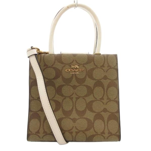 コーチ COACH 5693 シグネチャー ミニ キャリー クロスボディ ショルダーバッグ PVC ...