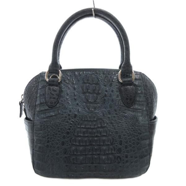 ロダニア RODANIA ハンドバッグ ショルダー 2WAY カイマン ワニ革 クロコダイル CJN...