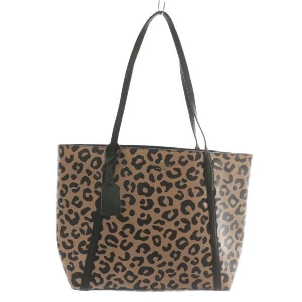 ケイトスペード KATE SPADE トートバッグ ワンショルダー PVC レザー ヒョウ柄 レオパ...