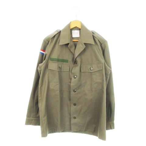 G.WAHLER オランダ軍 フィールドジャケット ツイル 肩章 国旗 ミリタリー 茶 ブラウン /...